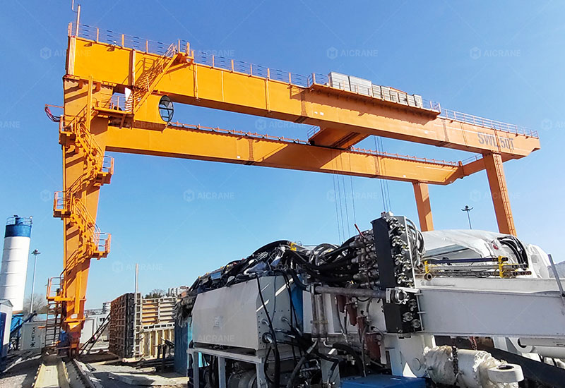 50 ton gantry crane for a tunnel construction project