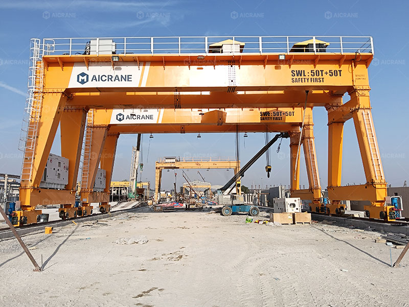 100 ton gantry crane for precast concrete handling