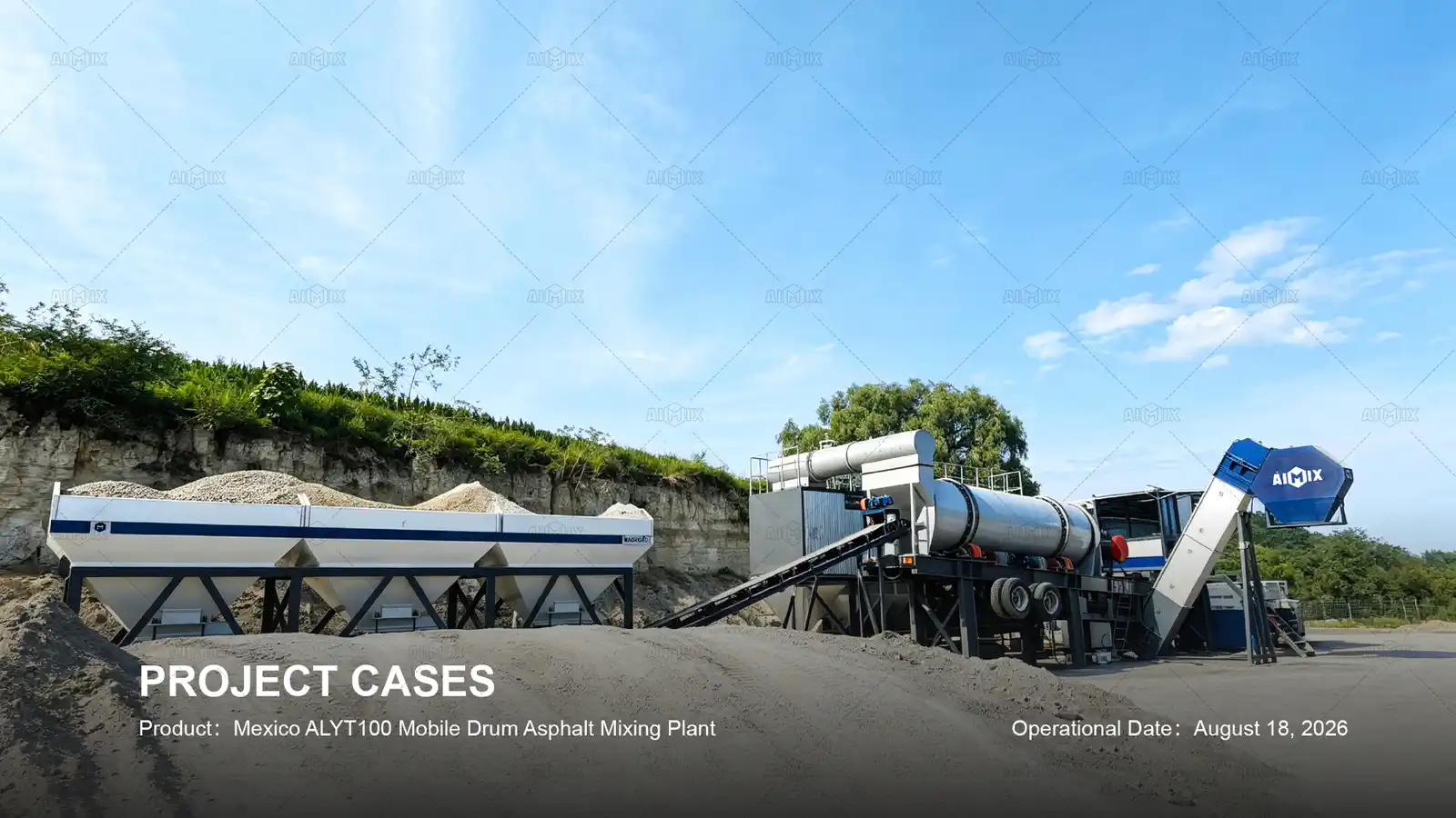 100tph mobile asphalt drum mix plant in Mexico