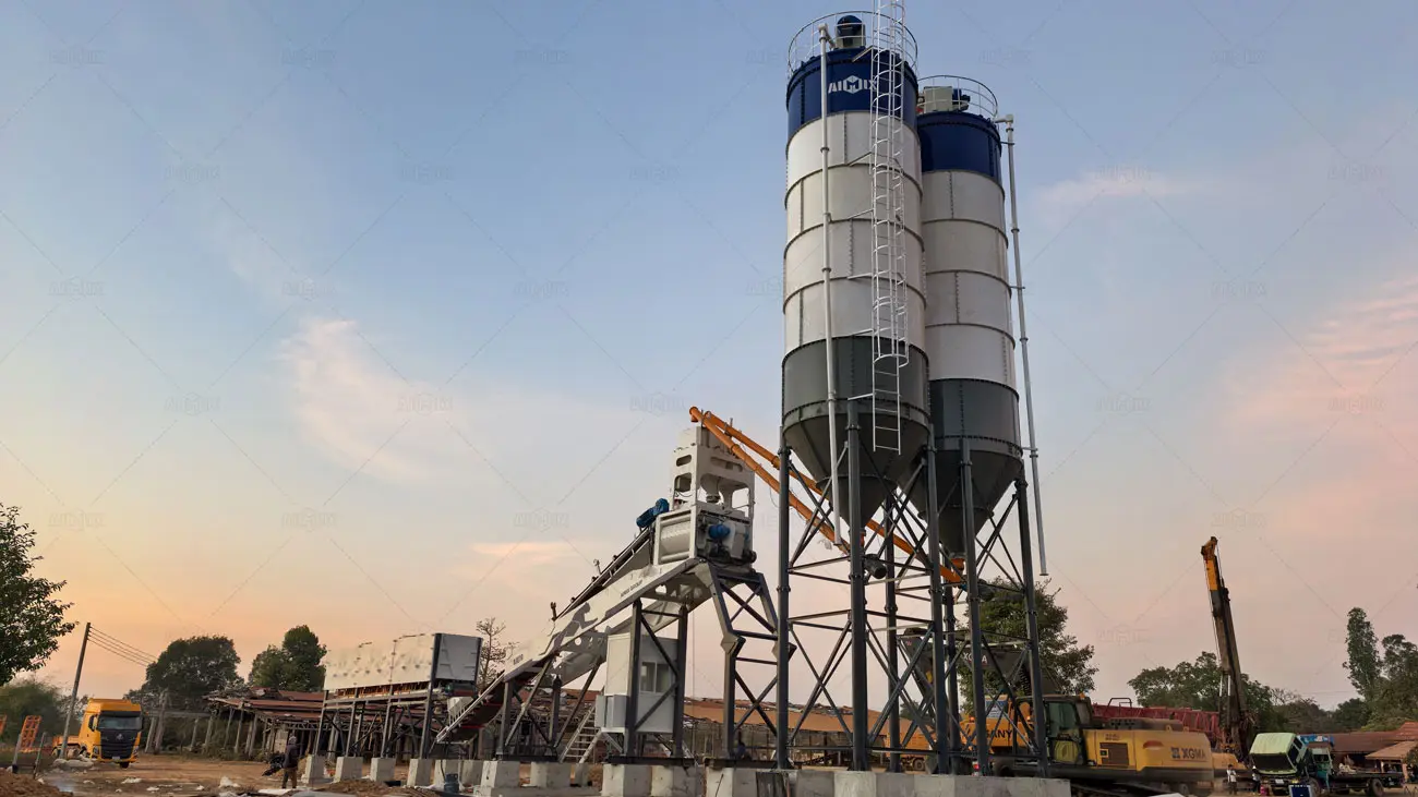 AJQ70 Quick-Assembly Stationary Concrete Plant