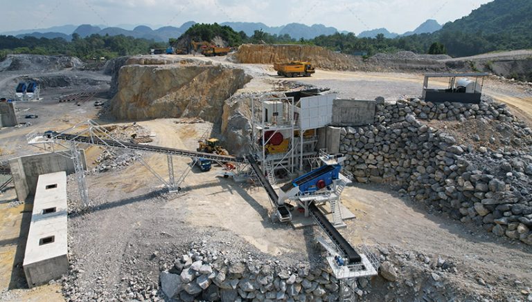 350ton stone gravel crushing plant