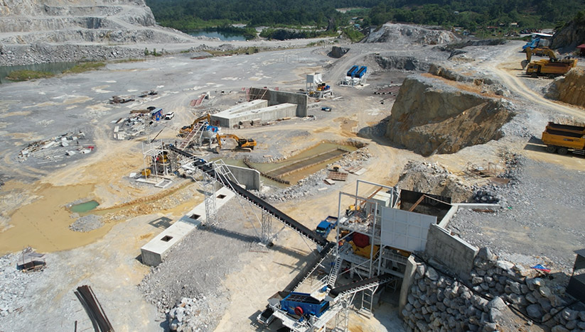 sand and aggregate production plant